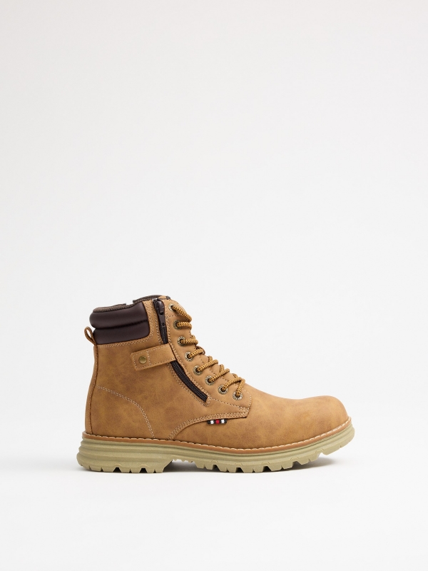 Mustard mountaineering boot