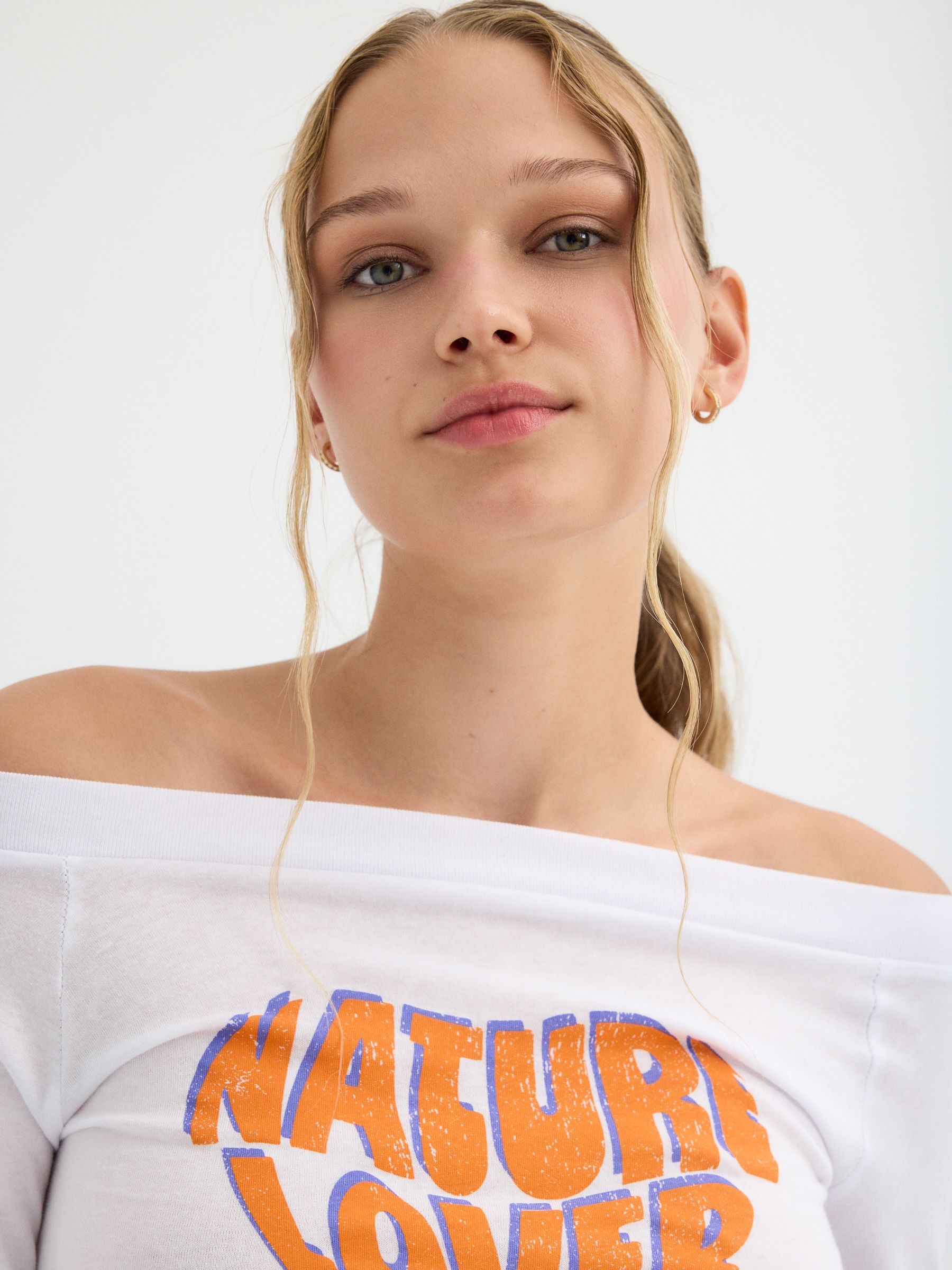 Natural Lover T-shirt white middle front view