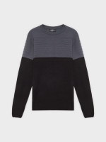 %Pto% Jersey punto combinado gris oscuro