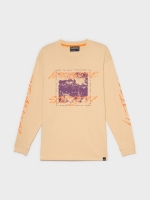 %Pto% T-shirt com desenho estampado areia vista frontal