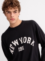 %Pto% Jersey punto texto negro