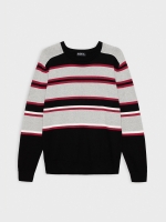 %Pto% Jersey punto rayas negro