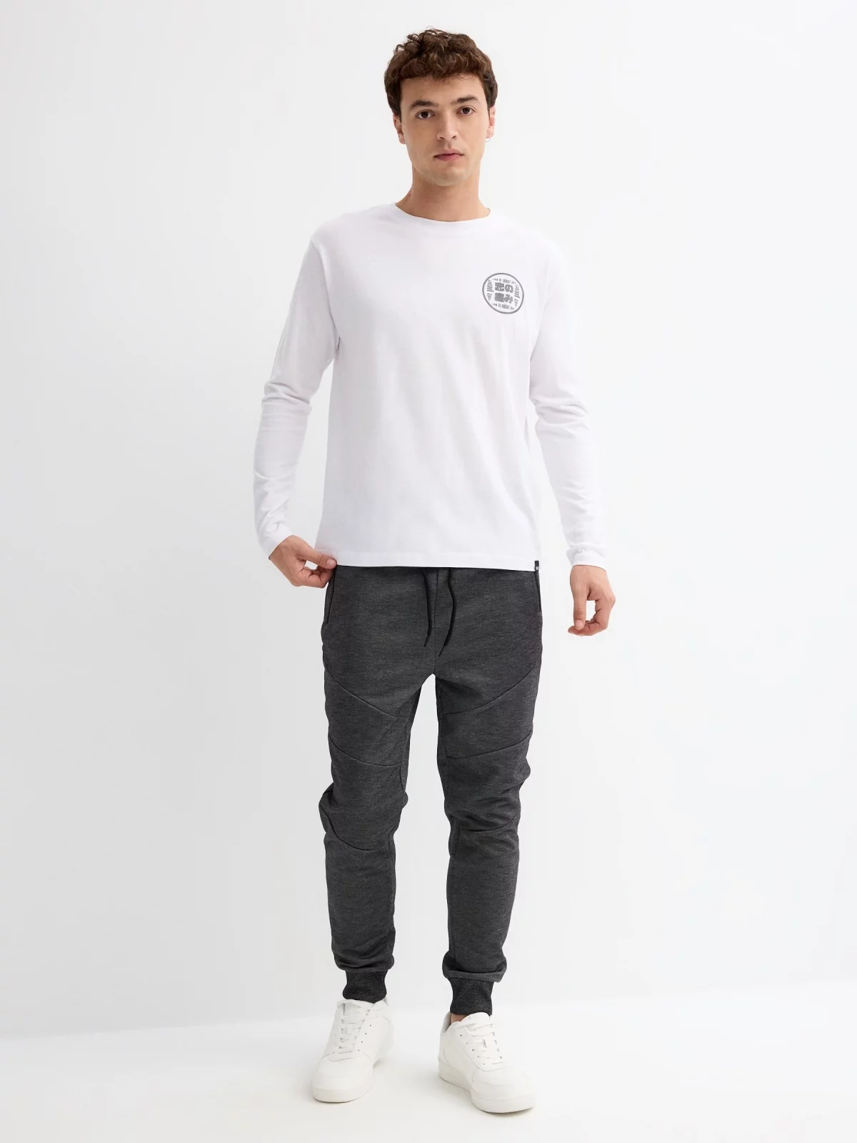 T-shirt japonesa estampada branco vista geral frontal