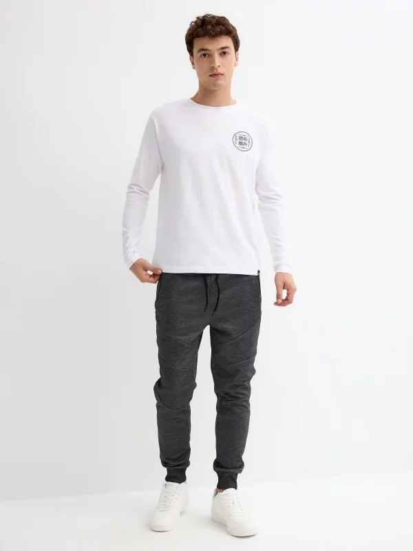 T-shirt japonesa estampada branco vista geral frontal