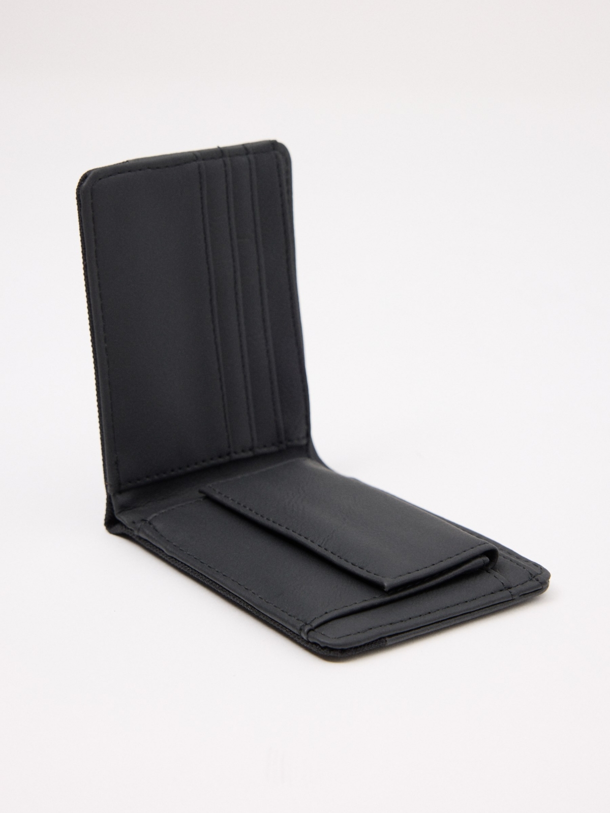 Combined popiel wallet black detail view