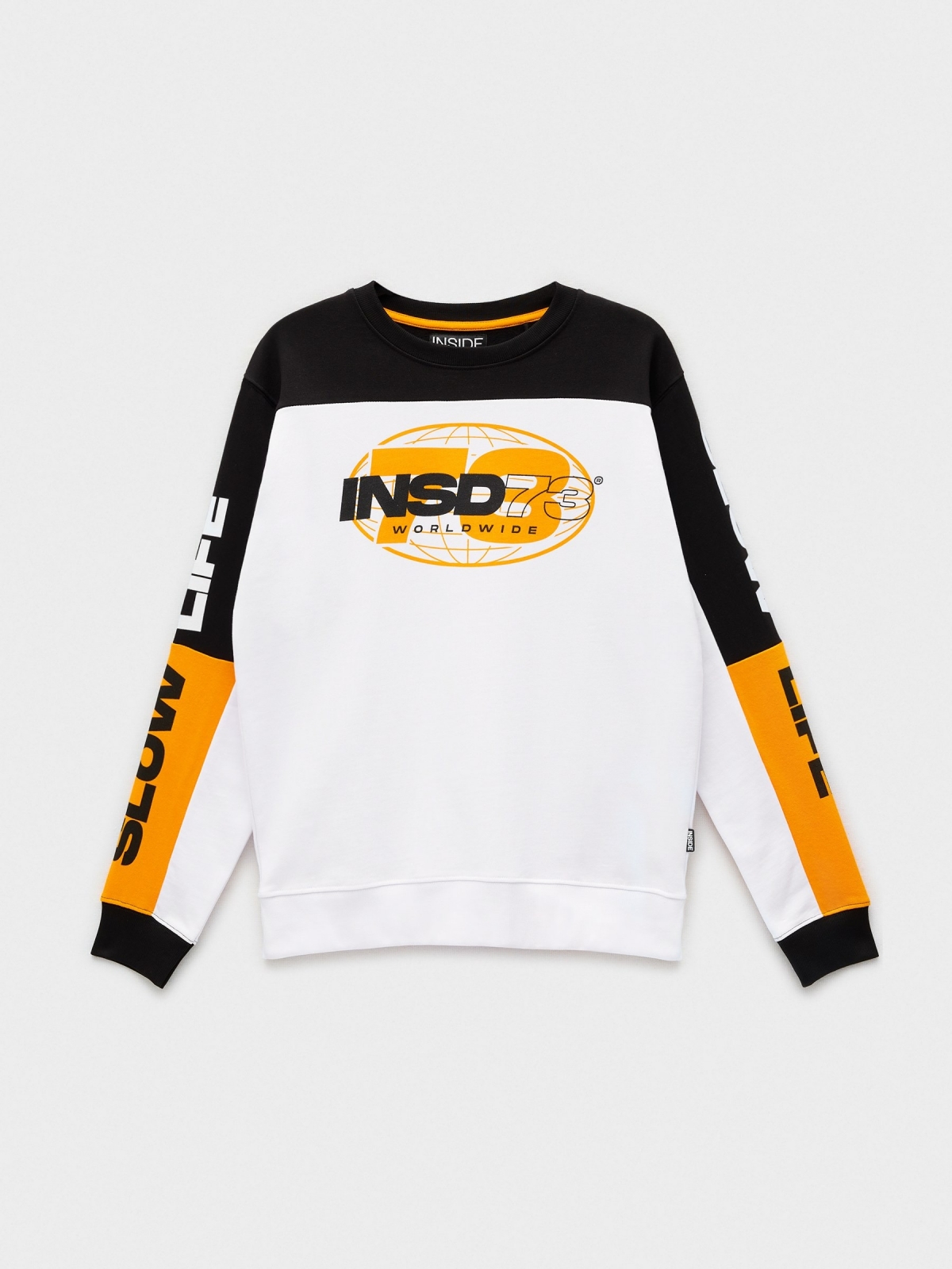  Sweatshirt desportiva branco vista frontal