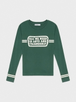 %Pto% Long sleeve message t-shirt dark green