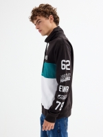 %Pto% Color block sweatshirt preto