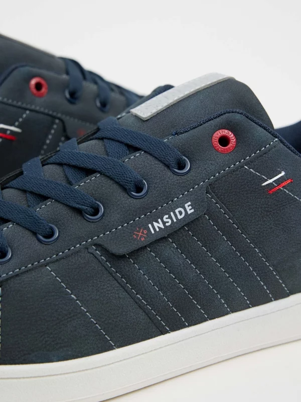 Classic navy blue sneaker navy detail view