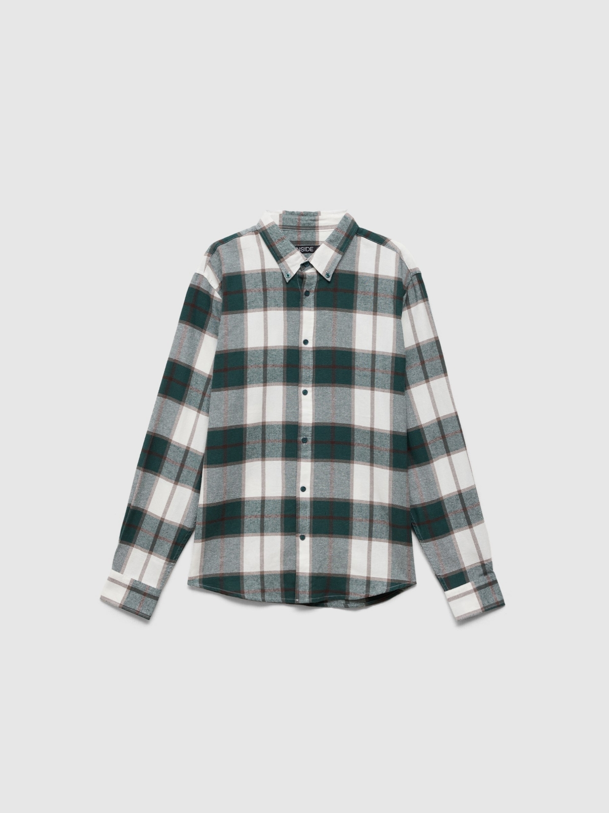 Green plaid flannel shirt