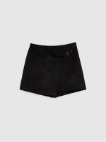 %Pto% Skort cruzada negro vista frontal