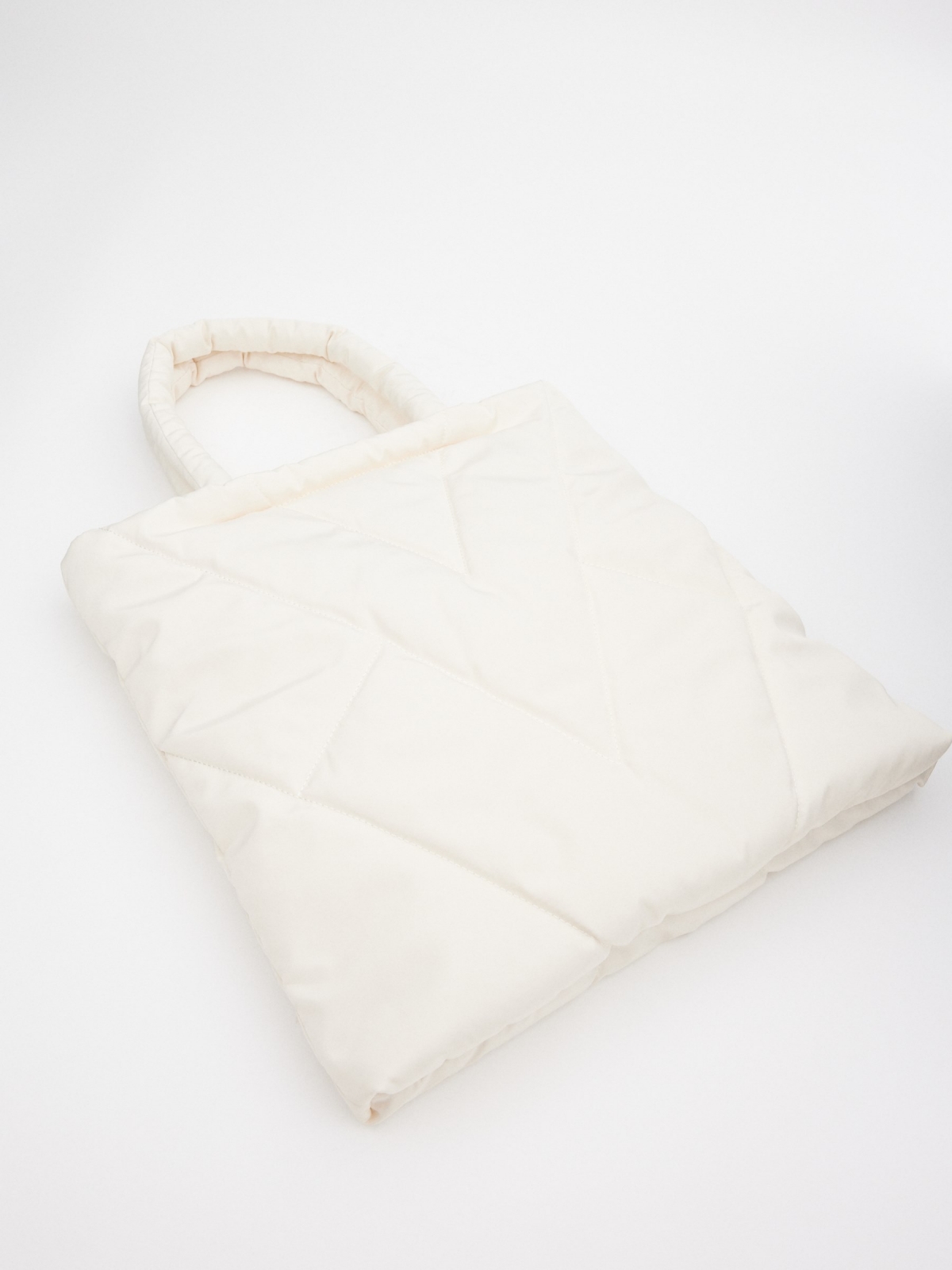 Raw nylon bag off white 45º side view