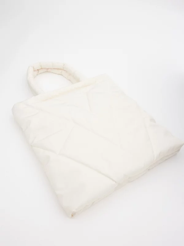 Raw nylon bag off white 45º side view