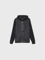 %Pto% Sudadera de felpa con cremallera negro vista frontal