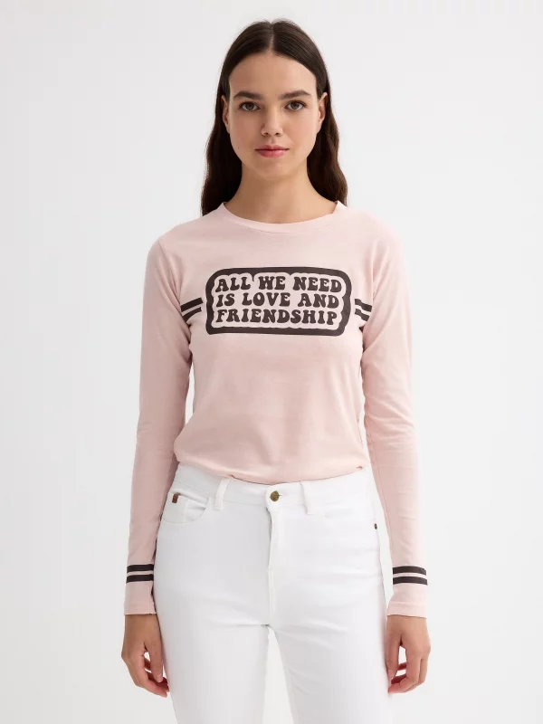 Long sleeve message t-shirt