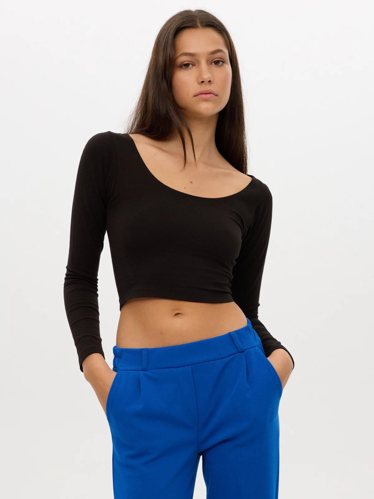 T-shirt de renda de costela