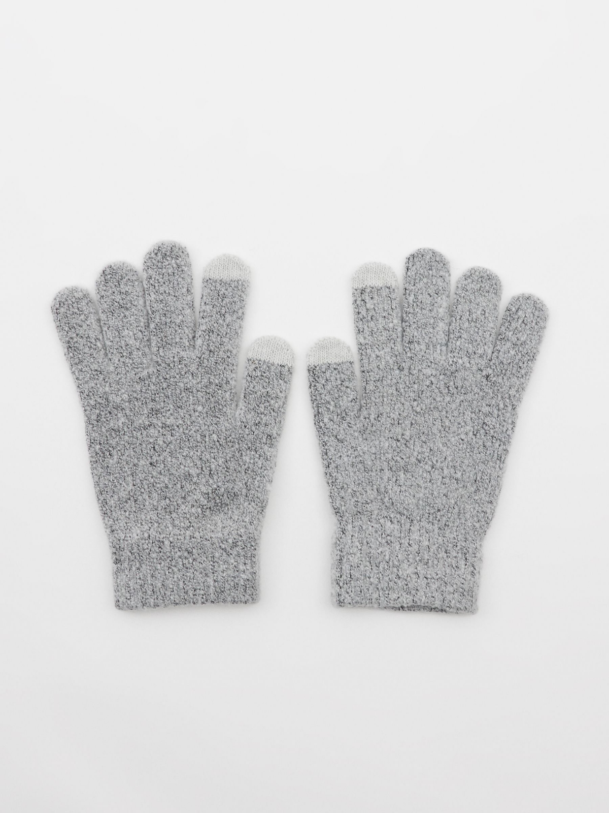 Grey touchscreen gloves grey