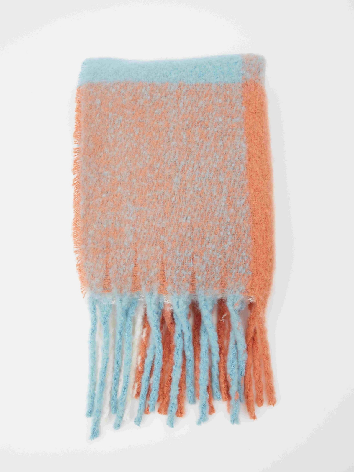 Blue/orange maxi scarf orange