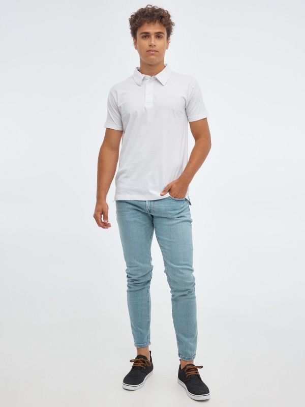 Light blue Slim Jeans blue front view