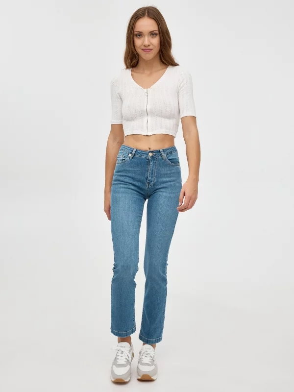 Jeans straight azul vista general frontal