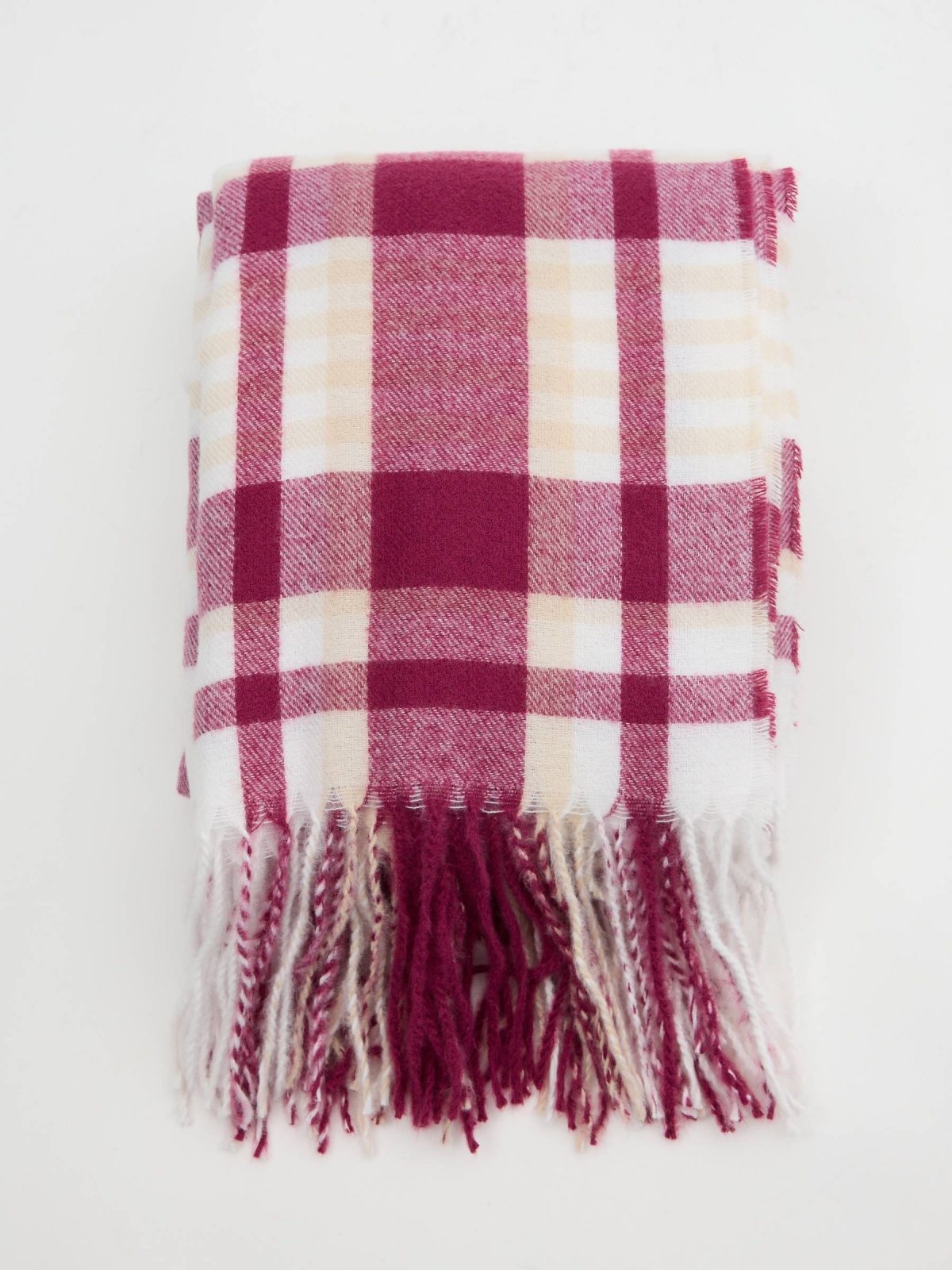 Plaid blanket scarf