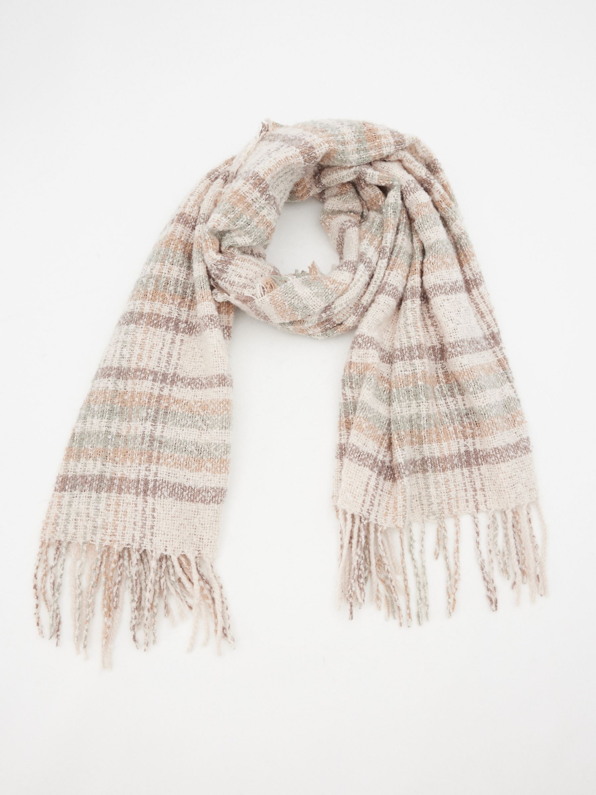 Plush plaid scarf