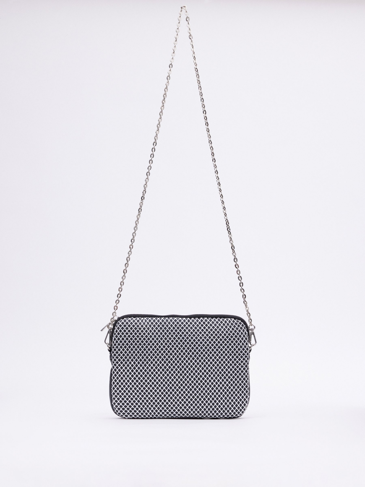 Bag with shiny mesh