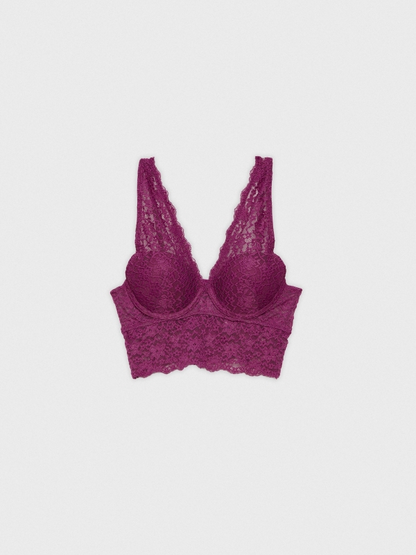 Lace burgundy bra