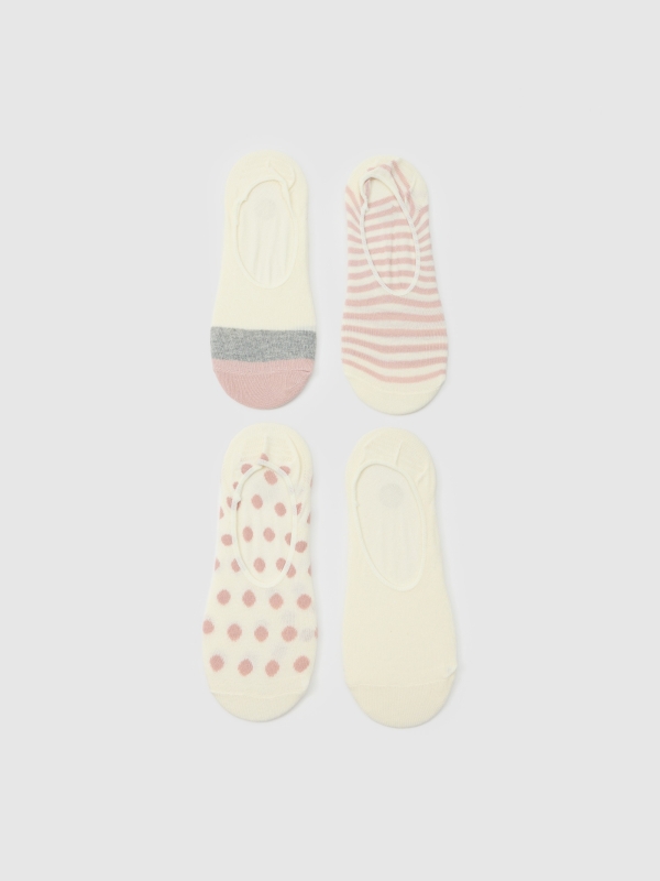 Calcetines pinkies estampado pack 4