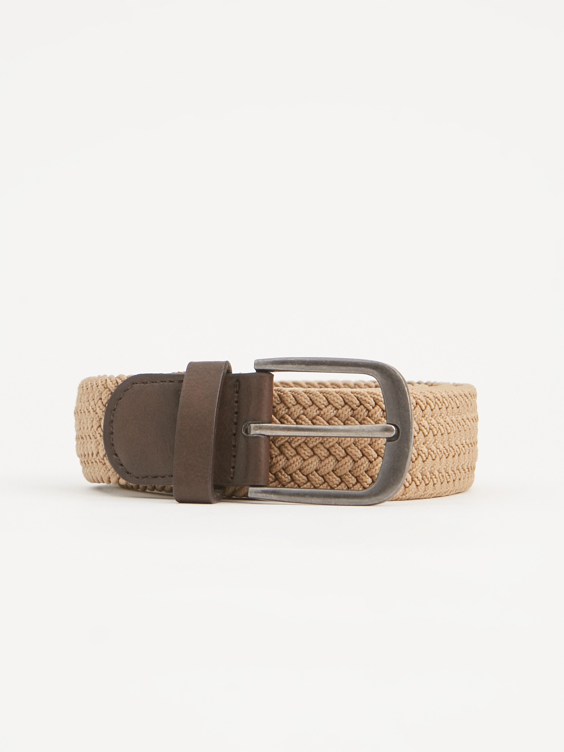 Elastic braided belt sand rolled view