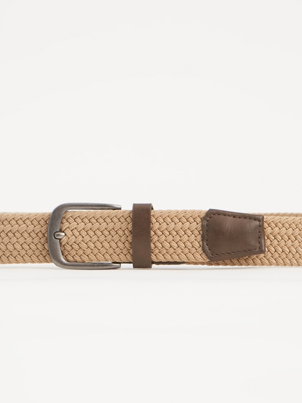 Elastic braided belt sand detail view