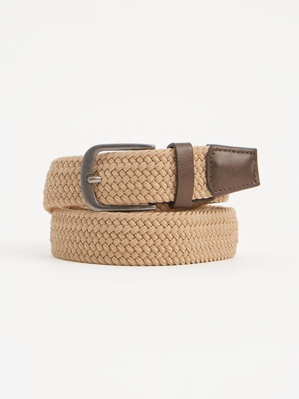 Elastic braided belt sand detail view