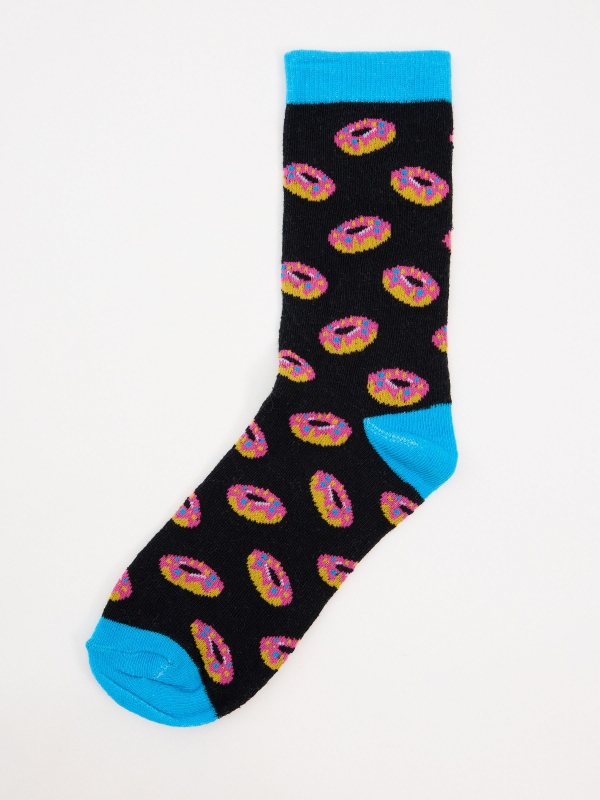 Pack of 3 socks with printed motifs detail view