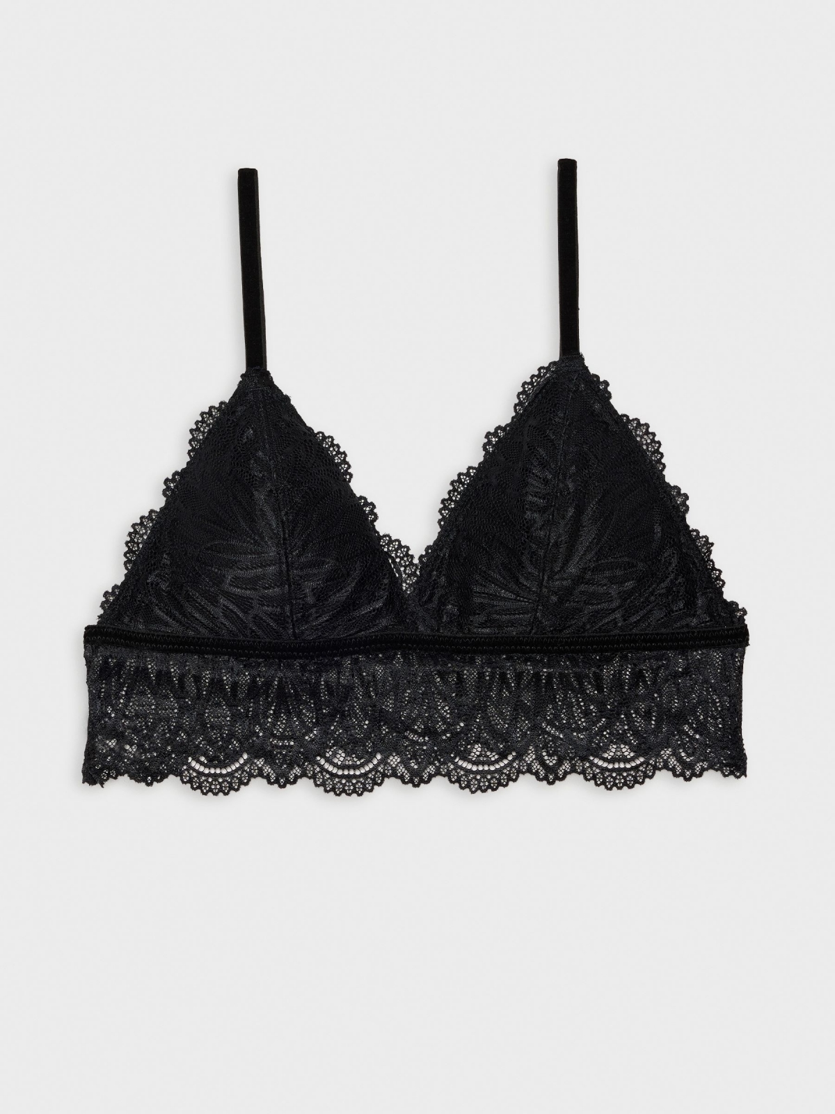 Sutiã bralette de renda preta preto