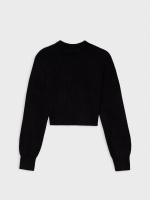 %Pto% Perkins neck ribbed jumper black