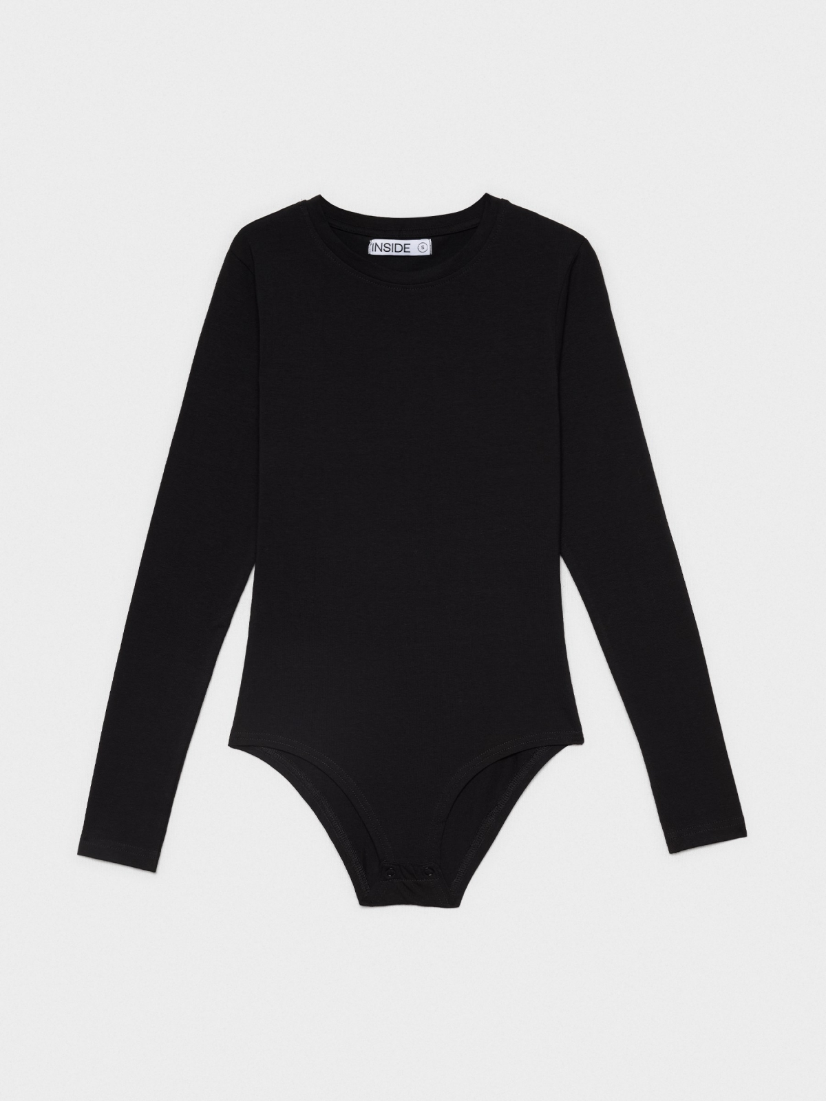  Basic long-sleeve bodysuit black