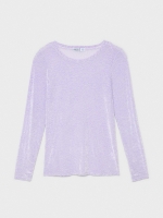 %Pto% Flock tulle t-shirt lilac