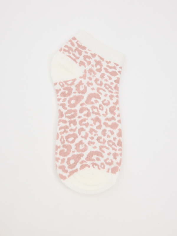 Pack 4 calcetines tobilleros animal print multicolor con modelo