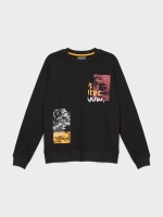 %Pto% Sudadera print negro