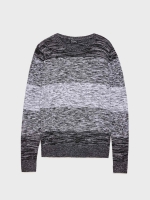 %Pto% Jersey jaspeado color block negro vista frontal