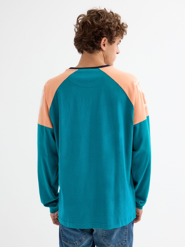 Ranglan sport shirt emerald middle back view