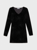 %Pto% Vestido brilhante de veludo preto