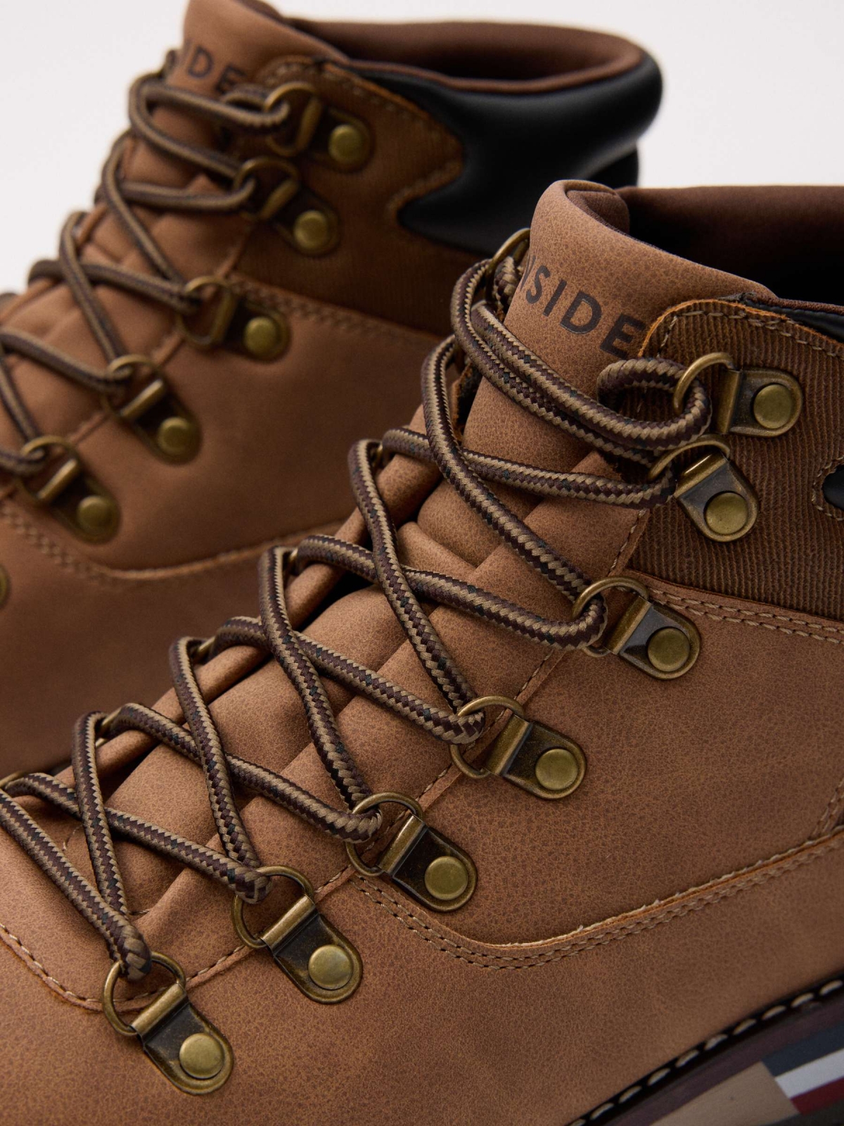 Combined mountaineering boot detail view