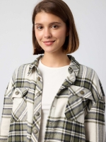 %Pto% Plaid overshirt green