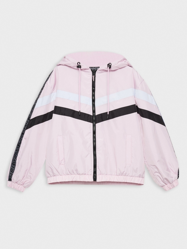  Pink padded jacket light pink front view