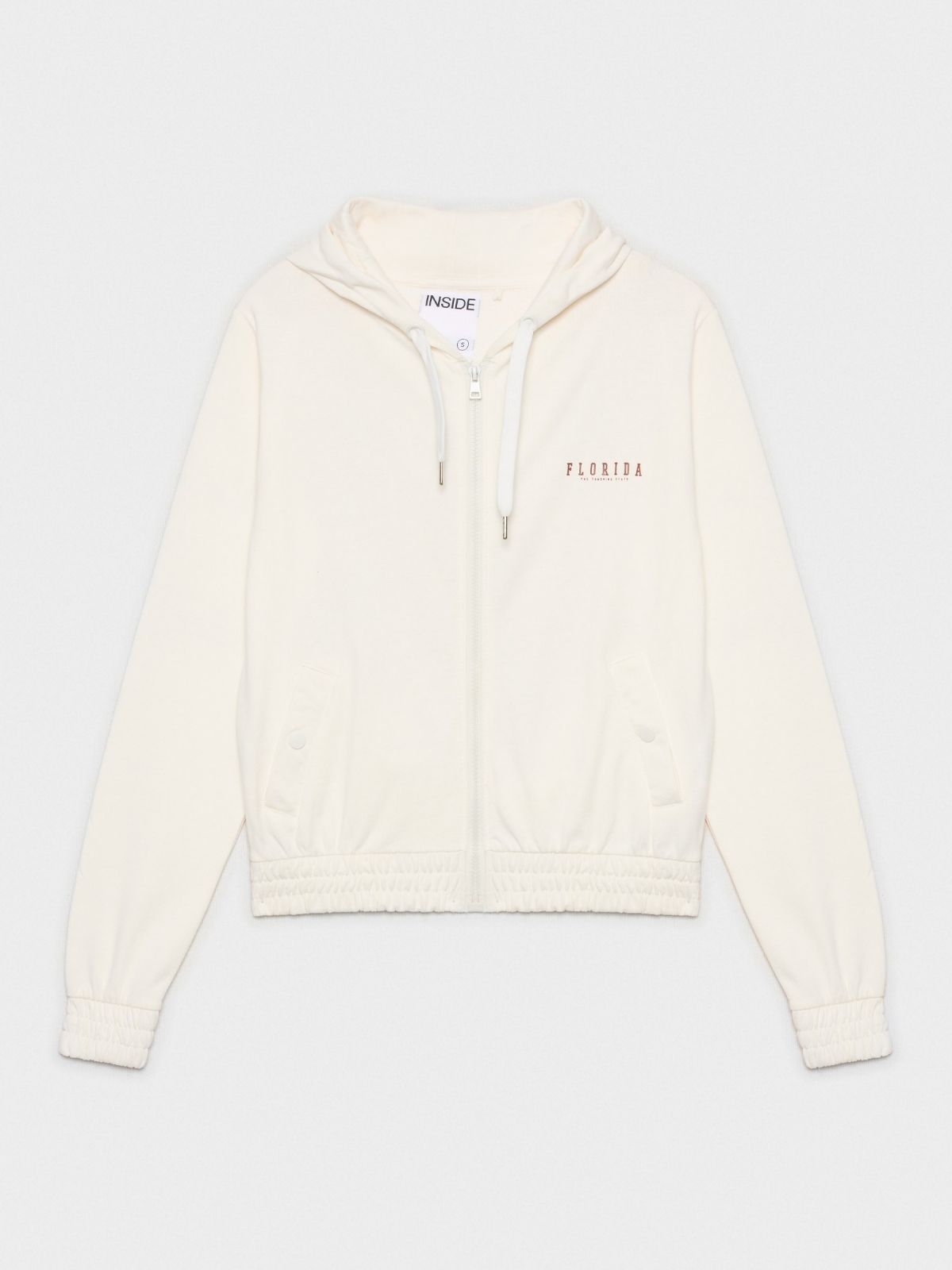  Open hooded sweatshirt off white