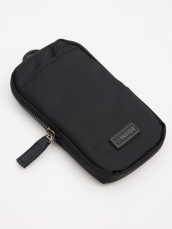 Bolso negro smartphone negro vista trasera