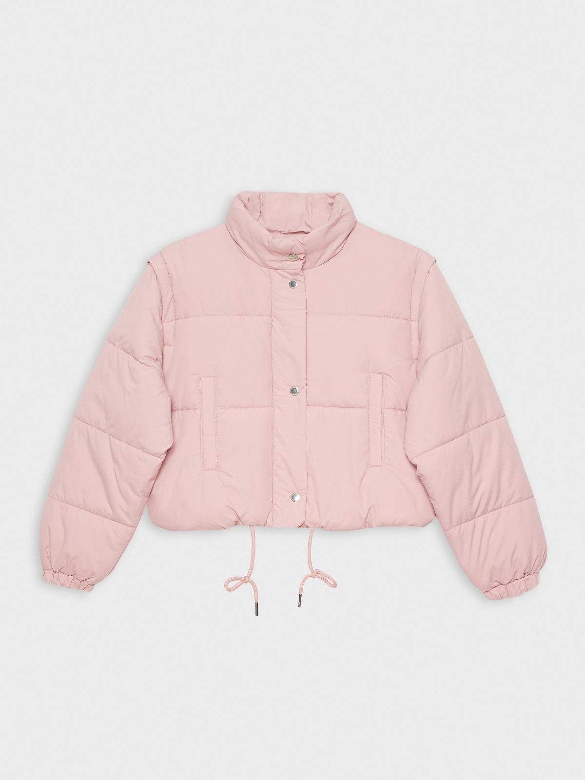  Padded cropped jacket pink front view