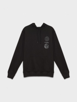 %Pto% Sudadera negra bolsillo negro vista frontal