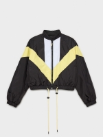 %Pto% Cropped combined padded jacket black